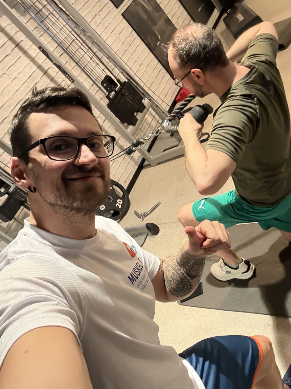 Eine der ersten Personal-Training-Einheiten bei Muskel.Raum